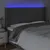 Produktbild 4 för Sänggavel LED mörkgrå 203x16x118/128 cm tyg