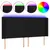 Produktbild 2 för Sänggavel LED svart 203x16x118/128 cm tyg