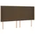 Produktbild 3 för Sänggavel LED mörkbrun 203x16x118/128 cm tyg