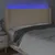 Produktbild 4 för Sänggavel LED gräddvit 203x16x118/128 cm tyg