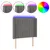 Produktbild 2 för Sänggavel LED ljusgrå 93x16x118/128 cm sammet