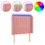 Produktbild 2 för Sänggavel LED rosa 93x16x118/128 cm sammet
