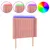 Produktbild 2 för Sänggavel LED rosa 103x16x118/128 cm sammet