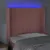 Produktbild 4 för Sänggavel LED rosa 103x16x118/128 cm sammet