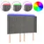Produktbild 2 för Sänggavel LED ljusgrå 147x16x118/128 cm sammet