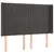Produktbild 3 för Sänggavel LED mörkgrå 147x16x118/128 cm sammet