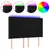Produktbild 2 för Sänggavel LED svart 147x16x118/128 cm sammet