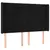 Produktbild 3 för Sänggavel LED svart 147x16x118/128 cm sammet