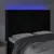 Produktbild 4 för Sänggavel LED svart 147x16x118/128 cm sammet