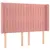 Produktbild 3 för Sänggavel LED rosa 147x16x118/128 cm sammet