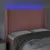 Produktbild 4 för Sänggavel LED rosa 147x16x118/128 cm sammet