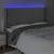 Produktbild 4 för Sänggavel LED ljusgrå 163x16x118/128 cm sammet