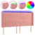 Produktbild 2 för Sänggavel LED rosa 163x16x118/128 cm sammet