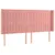 Produktbild 3 för Sänggavel LED rosa 163x16x118/128 cm sammet