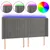 Produktbild 2 för Huvudgavel LED ljusgrå 183x16x118/128 cm sammet