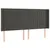 Produktbild 3 för Sänggavel LED mörkgrå 183x16x118/128 cm sammet
