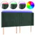 Produktbild 2 för Sänggavel LED mörkgrön 203x16x118/128 cm sammet