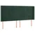 Produktbild 3 för Sänggavel LED mörkgrön 203x16x118/128 cm sammet