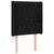 Produktbild 3 för Sänggavel LED svart 83x16x118/128 cm tyg