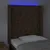 Produktbild 4 för Sänggavel LED mörkbrun 83x16x118/128 cm tyg