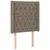 Produktbild 3 för Sänggavel LED taupe 83x16x118/128 cm tyg