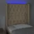 Produktbild 4 för Sänggavel LED gräddvit 83x16x118/128 cm tyg