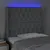 Produktbild 4 för Sänggavel LED ljusgrå 93x16x118/128 cm tyg