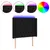 Produktbild 2 för Huvudgavel LED svart 93x16x118/128 cm tyg