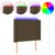Produktbild 2 för Sänggavel LED mörkbrun 93x16x118/128 cm tyg
