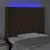 Produktbild 4 för Sänggavel LED mörkbrun 93x16x118/128 cm tyg