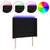 Produktbild 2 för Huvudgavel LED svart 103x16x118/128 cm tyg