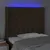 Produktbild 4 för Sänggavel LED mörkbrun 103x16x118/128 cm tyg