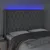 Produktbild 4 för Huvudgavel LED ljusgrå 163x16x118/128 cm tyg