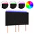 Produktbild 2 för Sänggavel LED svart 163x16x118/128 cm tyg