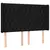 Produktbild 3 för Sänggavel LED svart 163x16x118/128 cm tyg