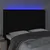 Produktbild 4 för Sänggavel LED svart 163x16x118/128 cm tyg
