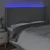 Produktbild 4 för Sänggavel LED ljusgrå 183x16x118/128 cm tyg