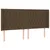 Produktbild 3 för Sänggavel LED mörkbrun 183x16x118/128 cm tyg
