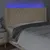 Produktbild 4 för Sänggavel LED gräddvit 183x16x118/128 cm tyg