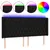 Produktbild 2 för Sänggavel LED svart 203x16x118/128 cm tyg