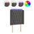 Produktbild 2 för Sänggavel LED mörkgrå 83x16x118/128 cm sammet