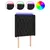 Produktbild 2 för Sänggavel LED svart 83x16x118/128 cm sammet