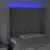 Produktbild 4 för Sänggavel LED ljusgrå 93x16x118/128 cm sammet