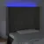 Produktbild 4 för Sänggavel LED mörkgrå 93x16x118/128 cm sammet