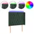 Produktbild 2 för Sänggavel LED mörkgrön 93x16x118/128 cm sammet 