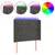 Produktbild 2 för Sänggavel LED mörkgrå 103x16x118/128 cm sammet