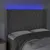 Produktbild 4 för Sänggavel LED ljusgrå 147x16x118/128 cm sammet