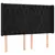Produktbild 3 för Sänggavel LED svart 147x16x118/128 cm sammet