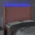 Produktbild 4 för Sänggavel LED rosa 147x16x118/128 cm sammet
