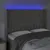 Produktbild 4 för Sänggavel LED ljusgrå 163x16x118/128 cm sammet